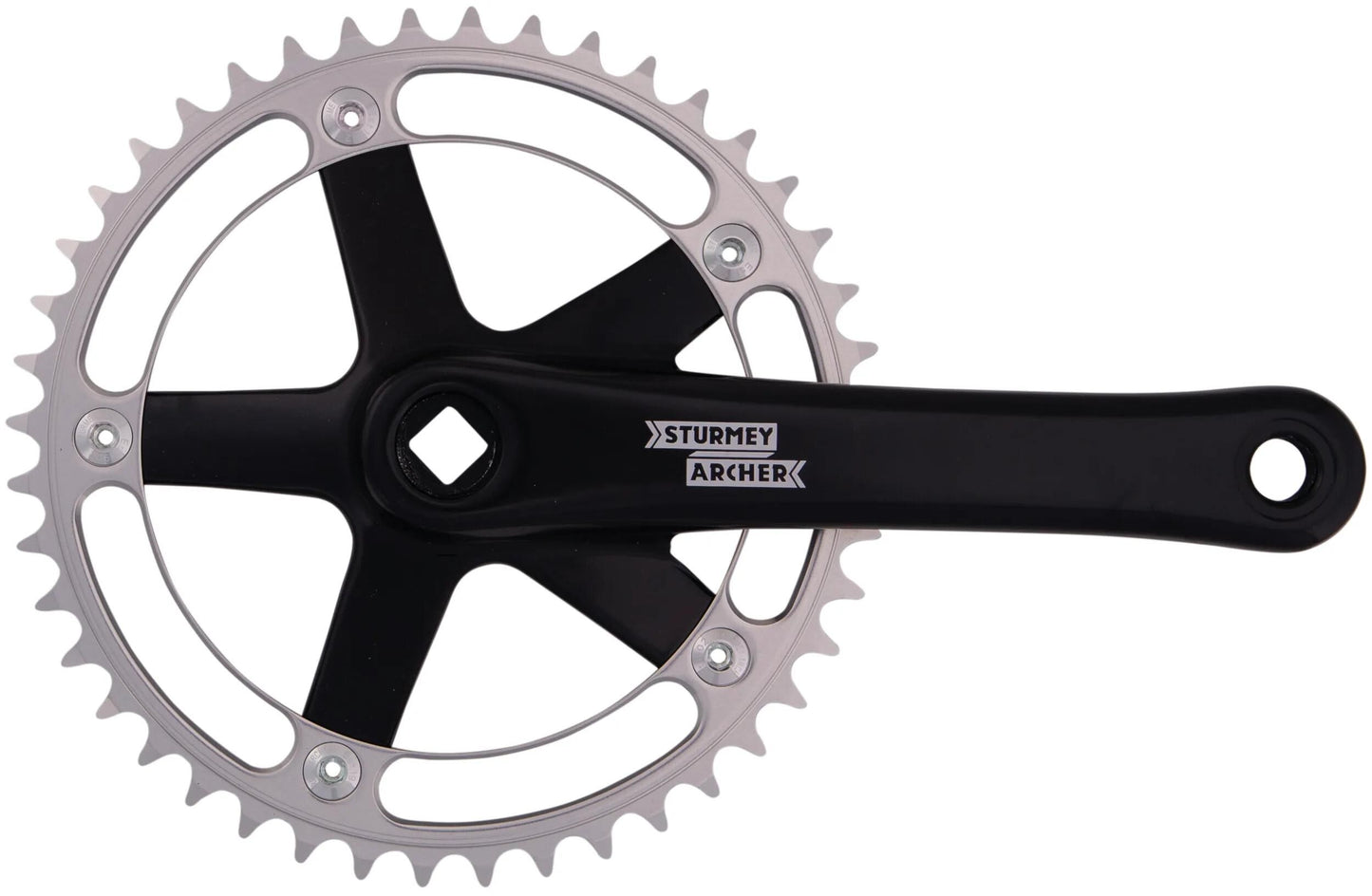 STURMEY ARCHER kettenradgarnitur fct 62 64 single crank sets 44 z. 170 mm black