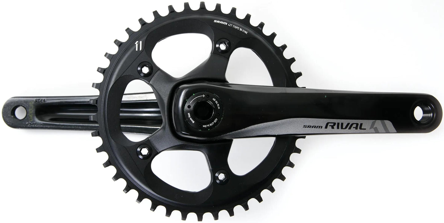 SRAM kettenradgarnitur rival 1 crankset rival 1 bb30 42 t. 175mm black
