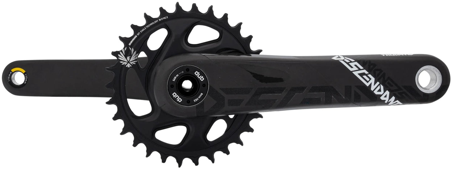 TRUVATIV kettenradgarnitur descendant carbon eagle crankset descen. carbon eagle 30t 175mm