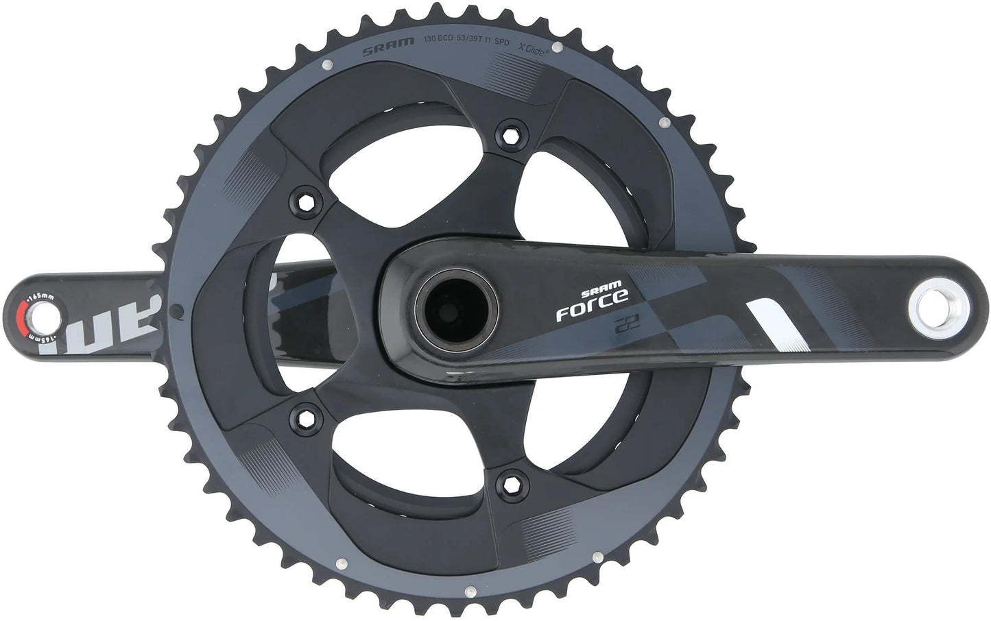 SRAM crankstel force 22 crankset force 22 gxp, 39 53t 165mm