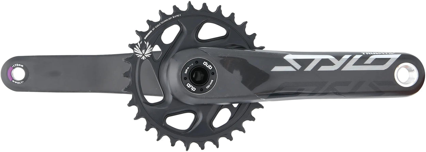TRUVATIV kettenradgarnitur stylo carbon eagle crank set stylo car.eagle 30t.dub fatbike
