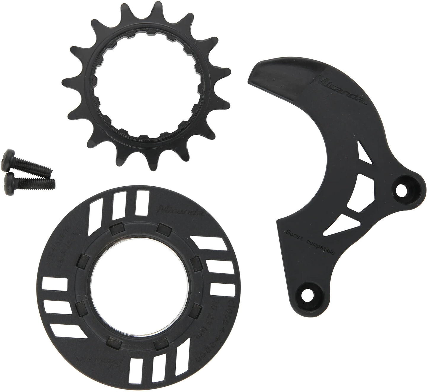 MIRANDA steck-zahnkranz sprocket 15t chain guard ring + guide
