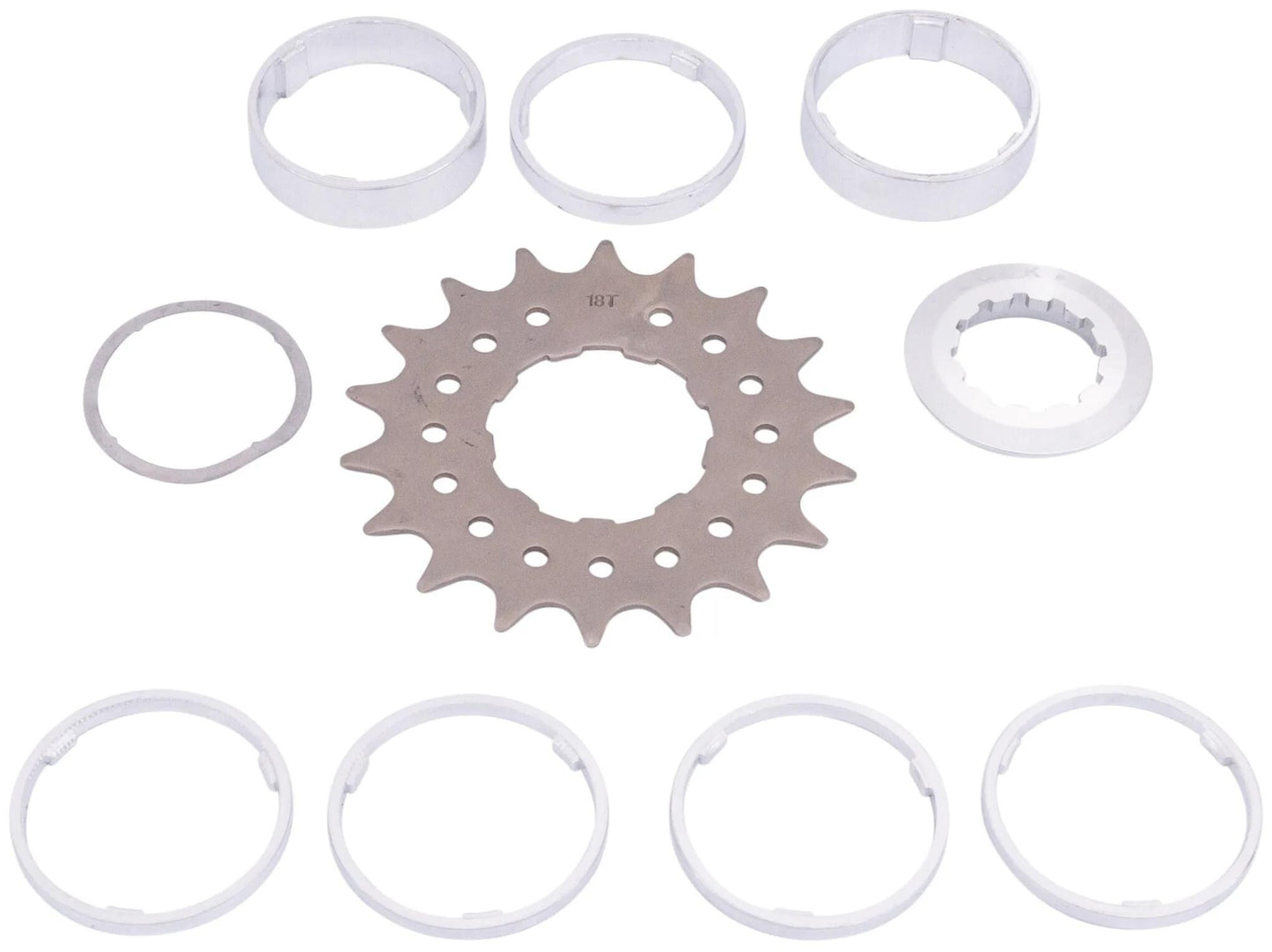 POINT steek-tandwiel sprocket w.spacer set 18t