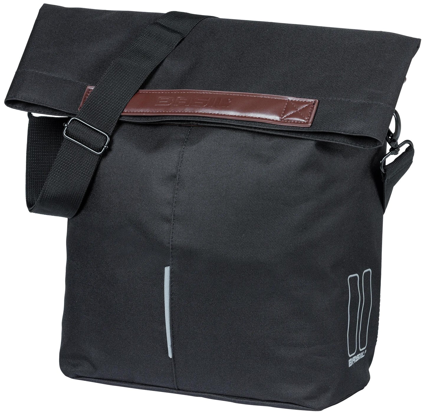 BASIL Tas city shopper zwart | mik hooks | 16l