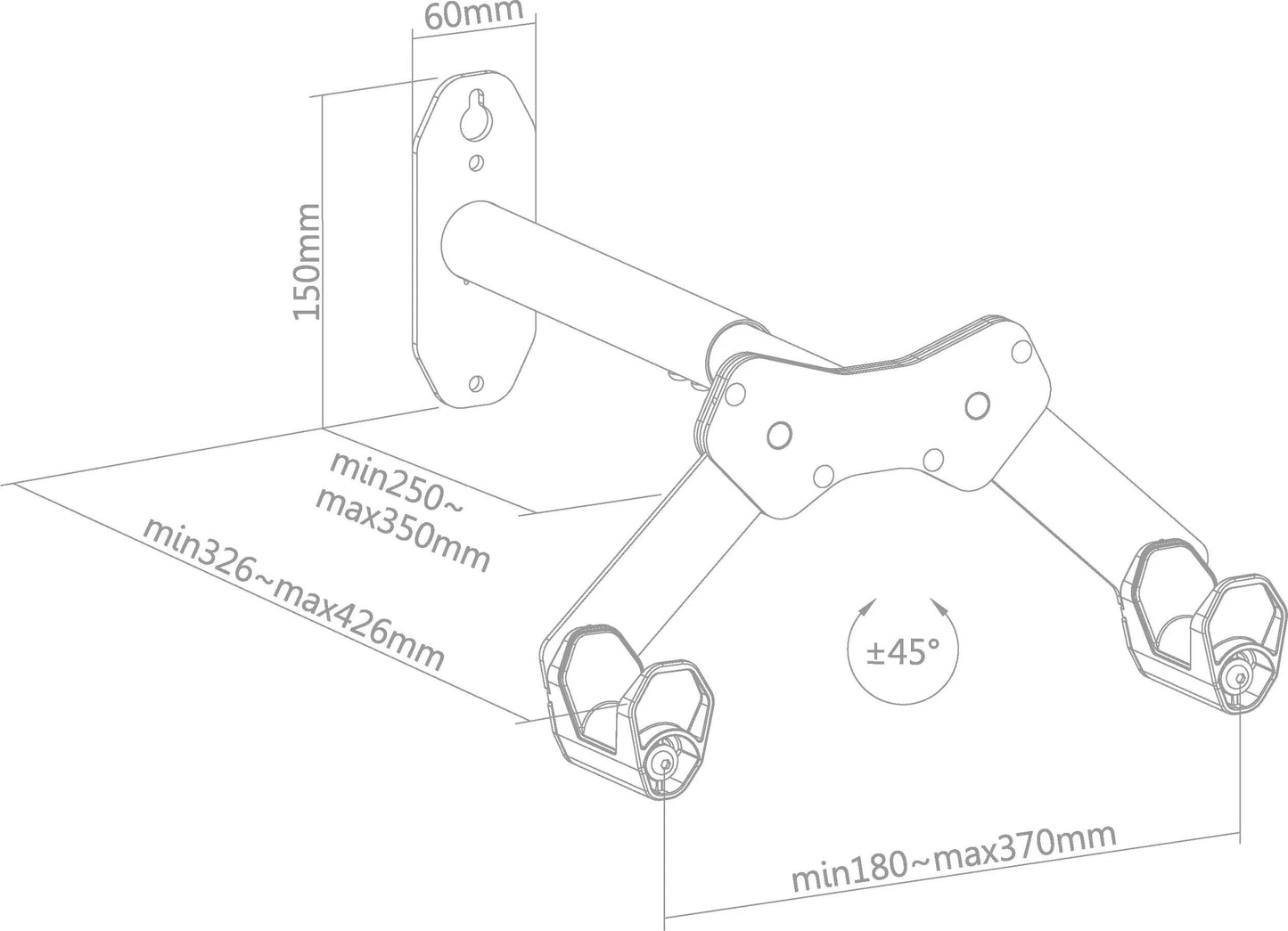 CONTEC wandpräsenter smart hold ct wall presenter smart hold black