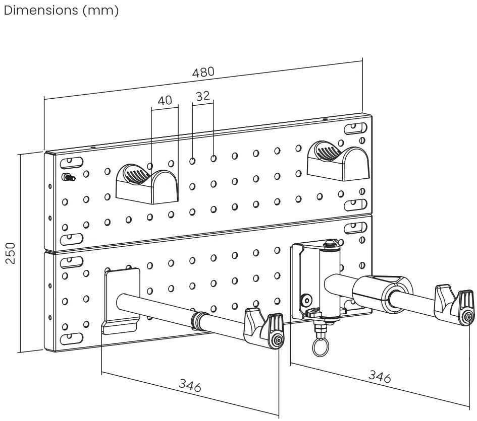 CONTEC wandpräsenter smart modular ct wall presenter smart modular black
