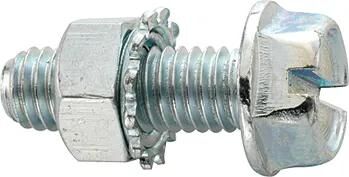 Fix-Nippel sechskantschraube hex washer head screw 15mm w.toothed nut