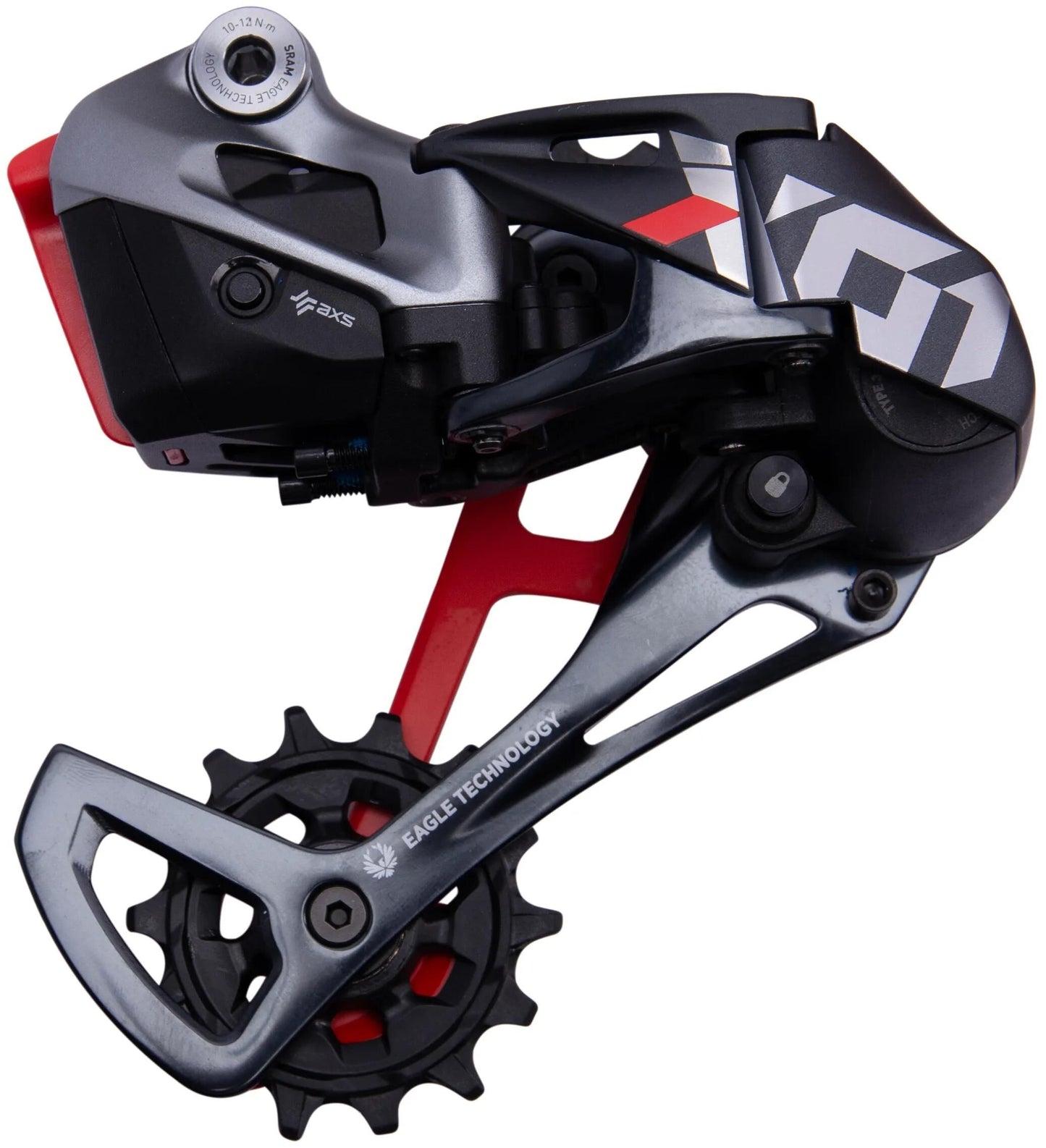 SRAM schaltwerk x01 eagle axs rear derail. x01 eagle axs 52t red