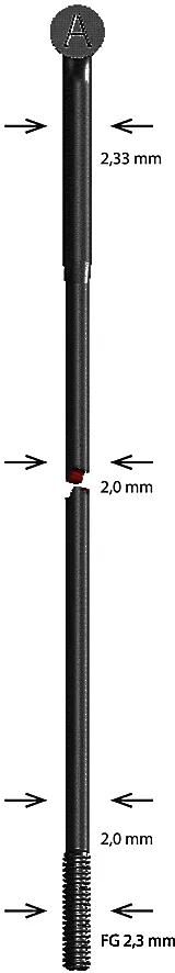 Alpina speiche spoke st.steel 288mm black