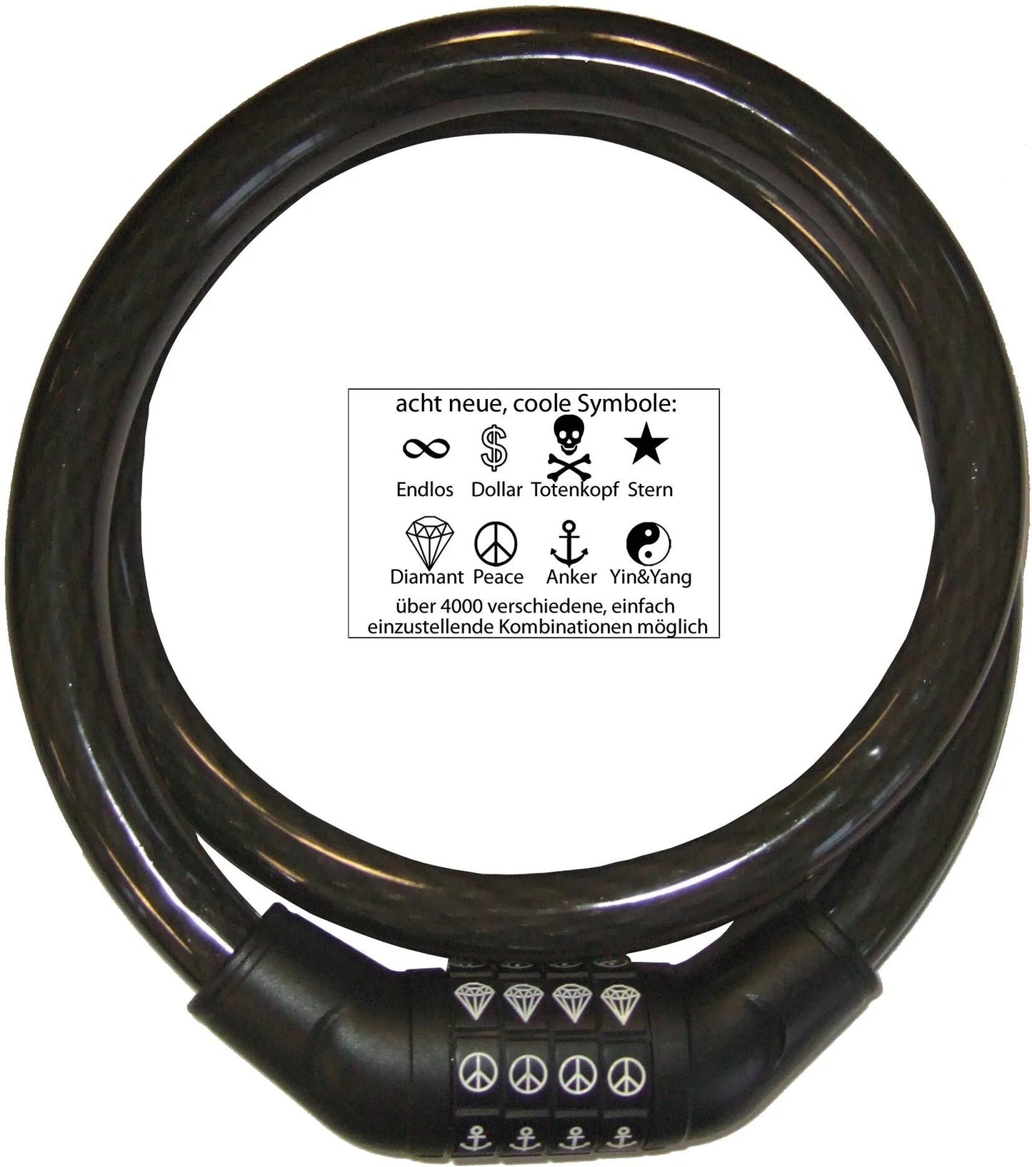 SECURITY Plus kabelschloss sps 100 comb.cab.lock sec.plus sps 100 plastic coating