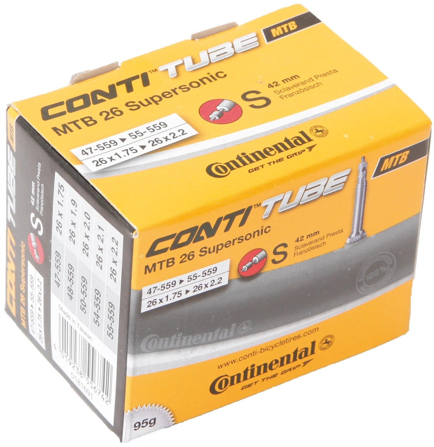 Continental schlauch mtb 26 conti tube mtb 26 47 55-559 s42 sup
