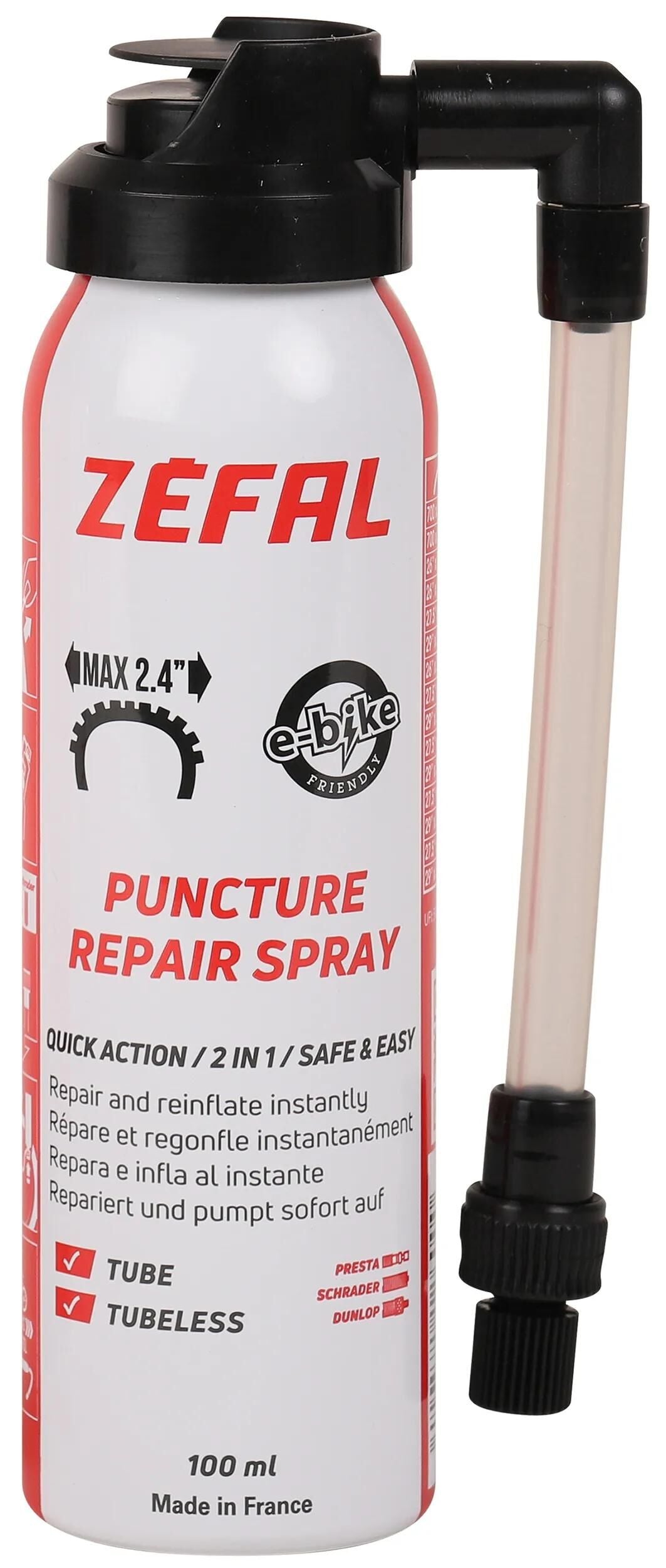 ZÉFAL bandendichter spray repair spray puncture spray rep. spray 100ml