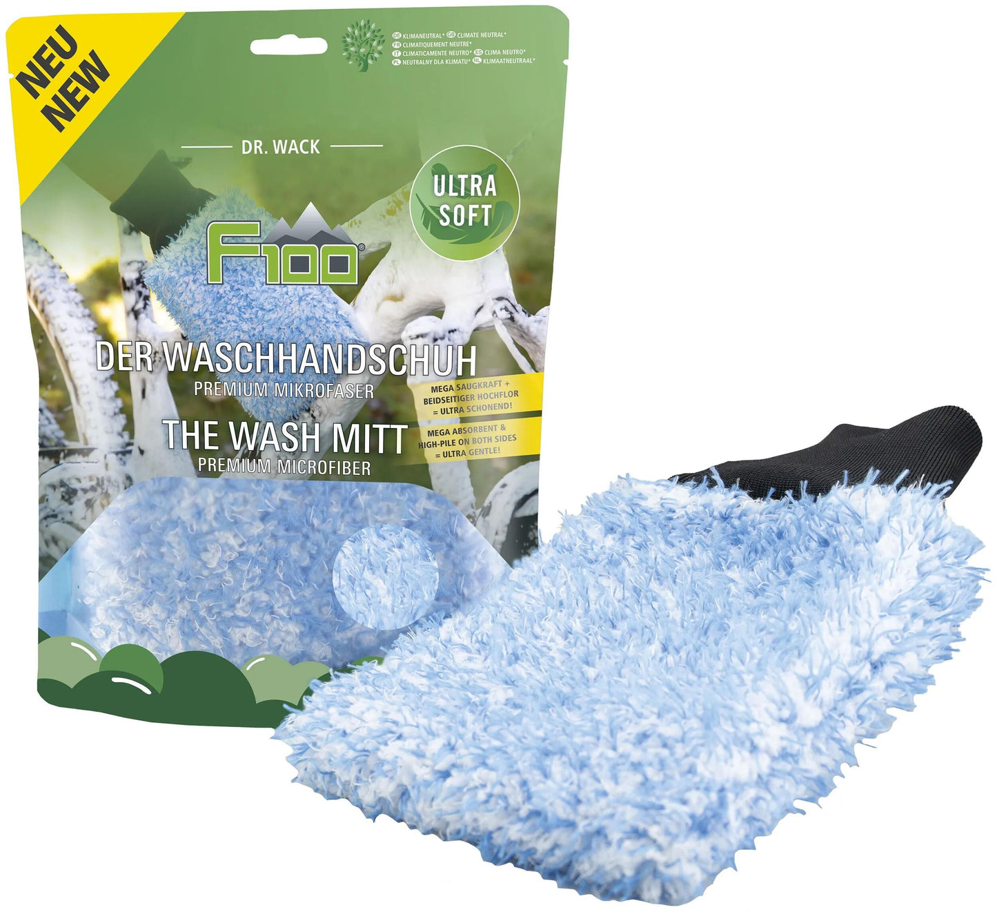 Dr. Wack mikrofaser-waschhandschuh f100 waschhandschuh f100 microfiber wash glove dr.wack 1pcs.