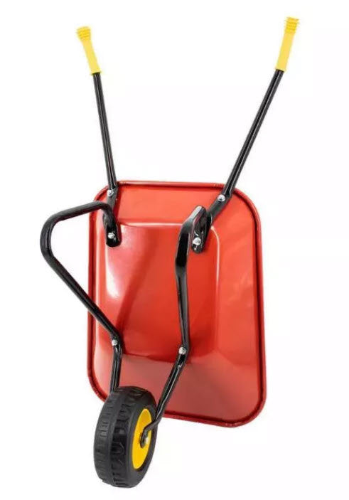 MM Producten kinderkruiwagen metalen bak rood