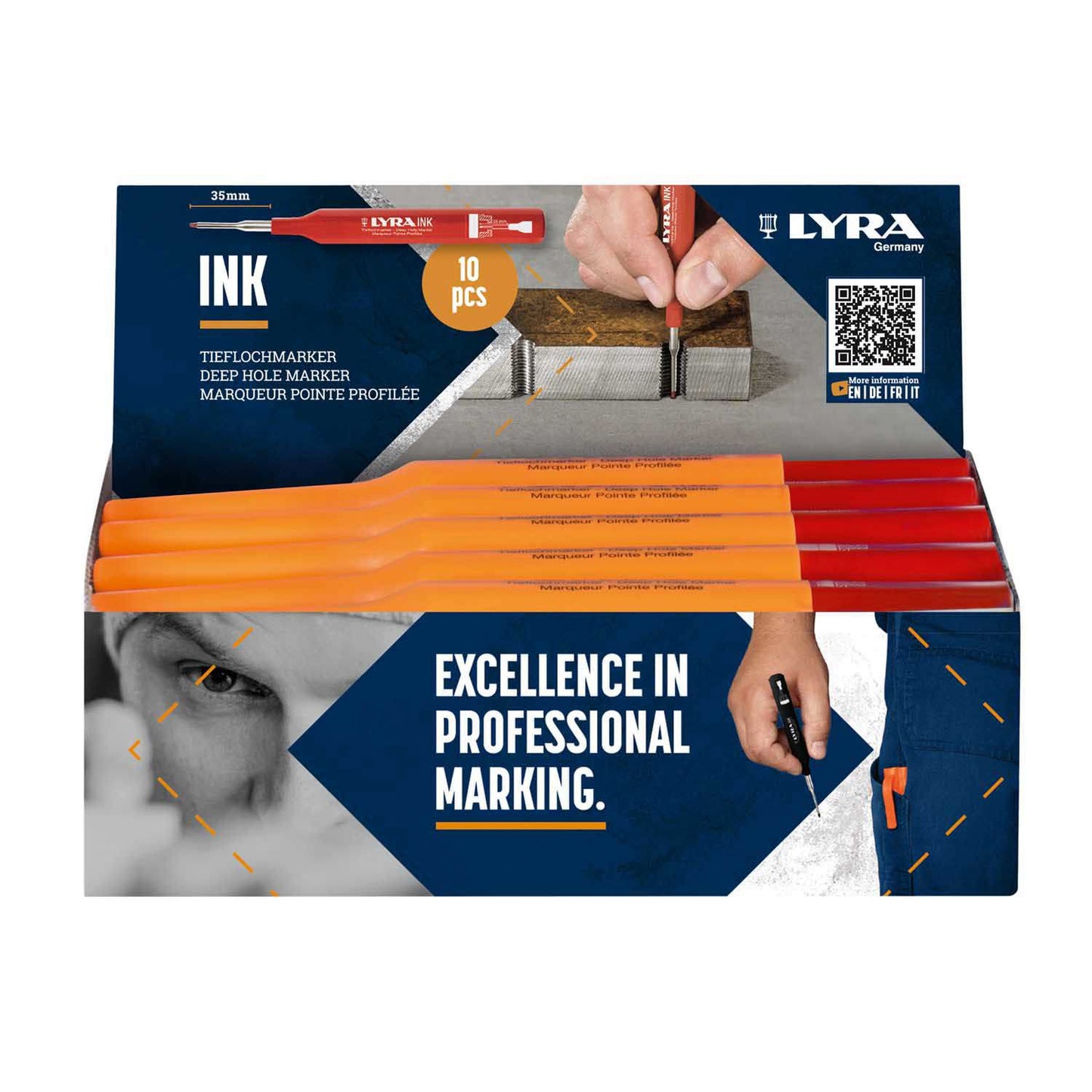 Lyra Producten diepmarker merkstift rood