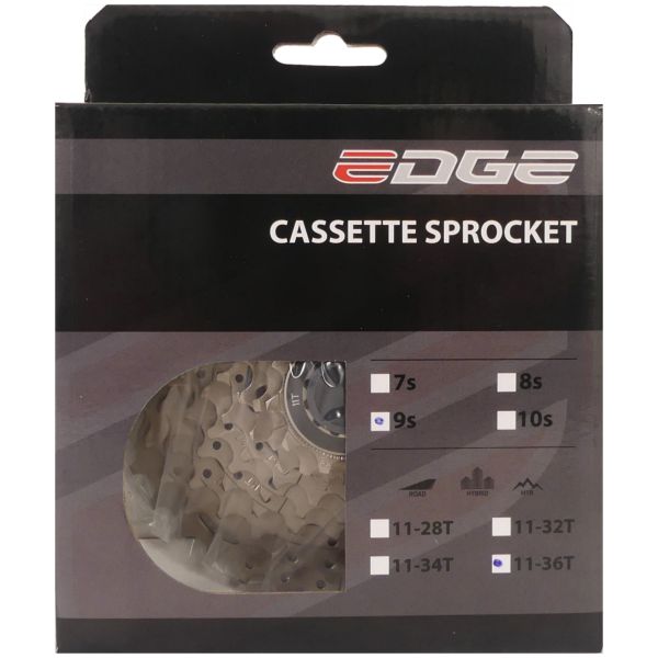 Edge Cassette 9 speed cs-m5009 11-36t - zilver