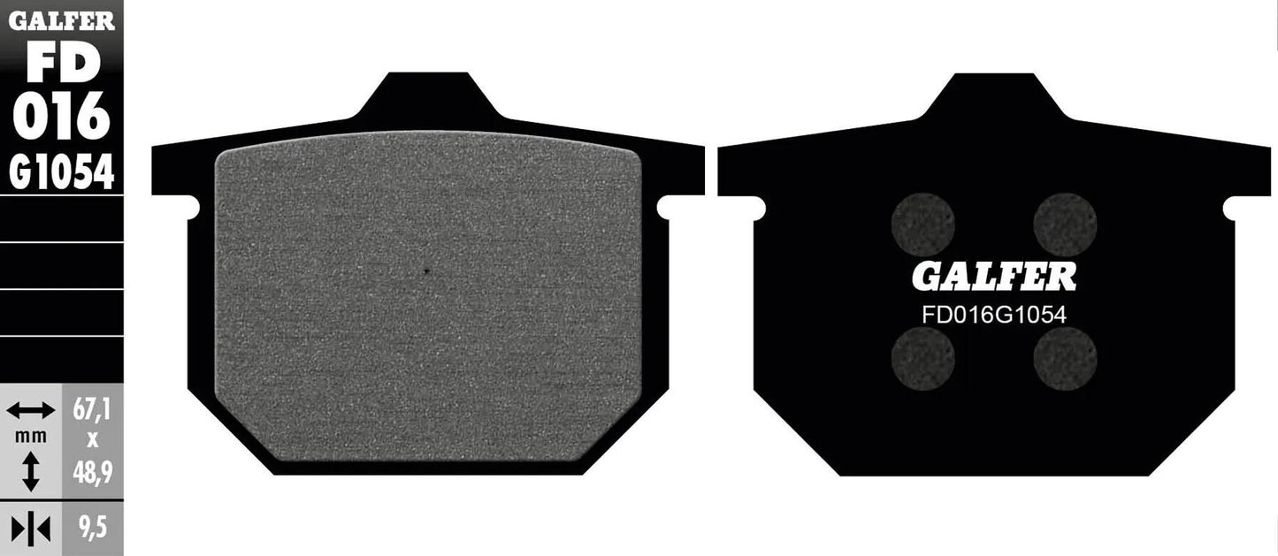 GALFER bremsbelag fd016 brake pad fd016 g1054 organic