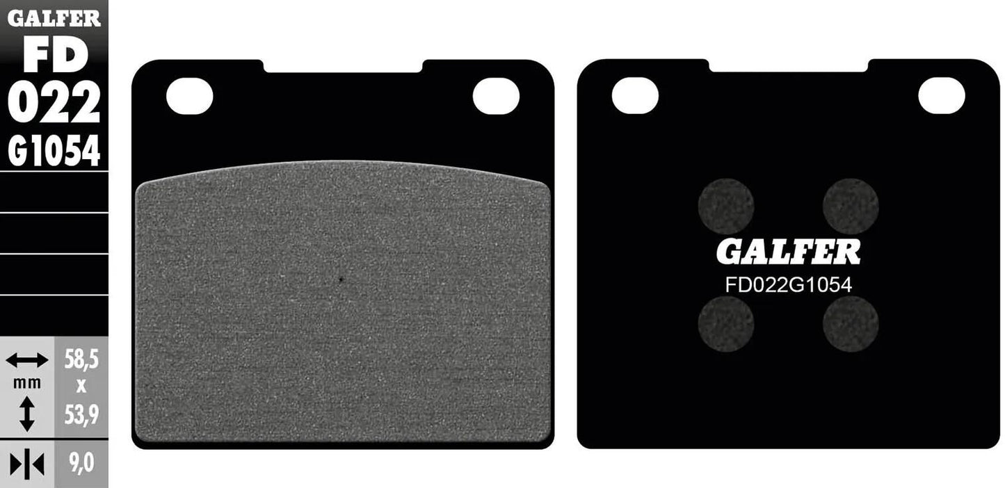 GALFER bremsbelag fd022 brake pad fd022 g1054 organic