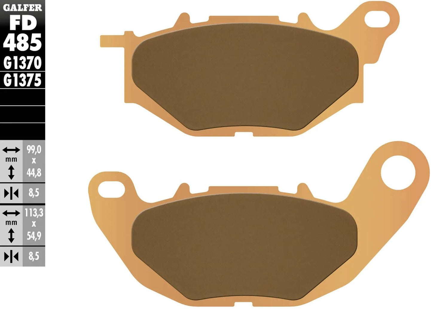 GALFER bremsbelag fd485 brake pad fd485 g1370 sint.metal street