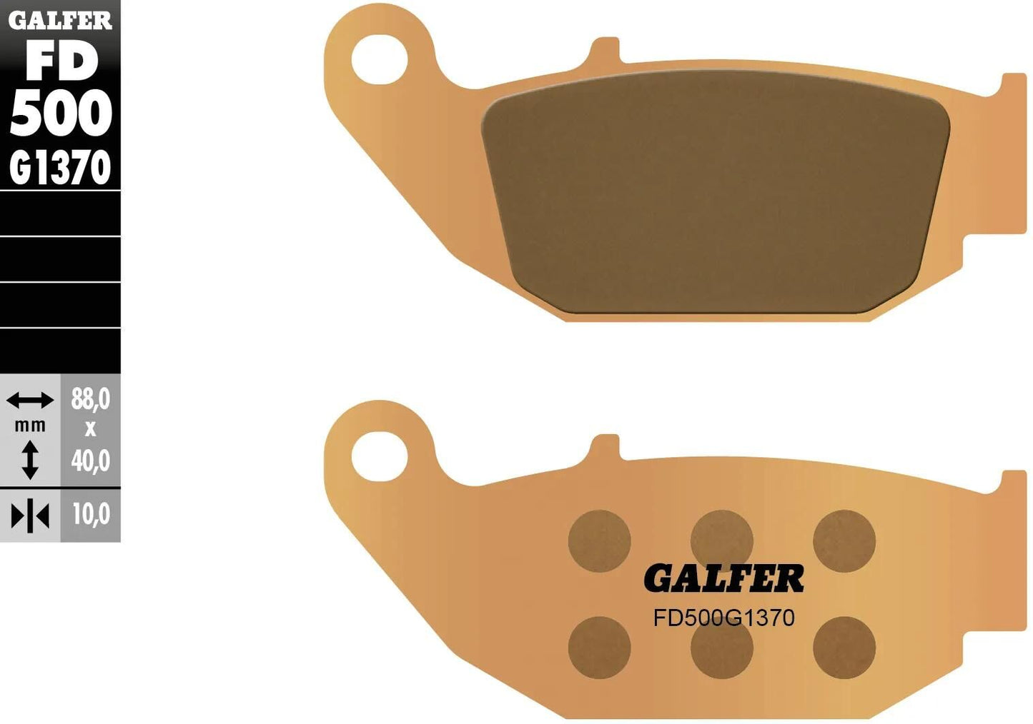 GALFER bremsbelag fd500 brake pad fd500 g1370 sint.metal street