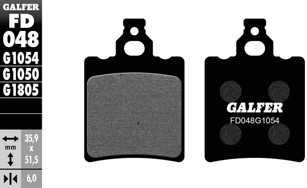 GALFER bremsbelag fd048 brake pad fd048 g1054 organic