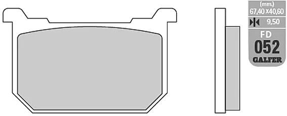 GALFER bremsbelag fd052 brake pad fd052 g1054 organic