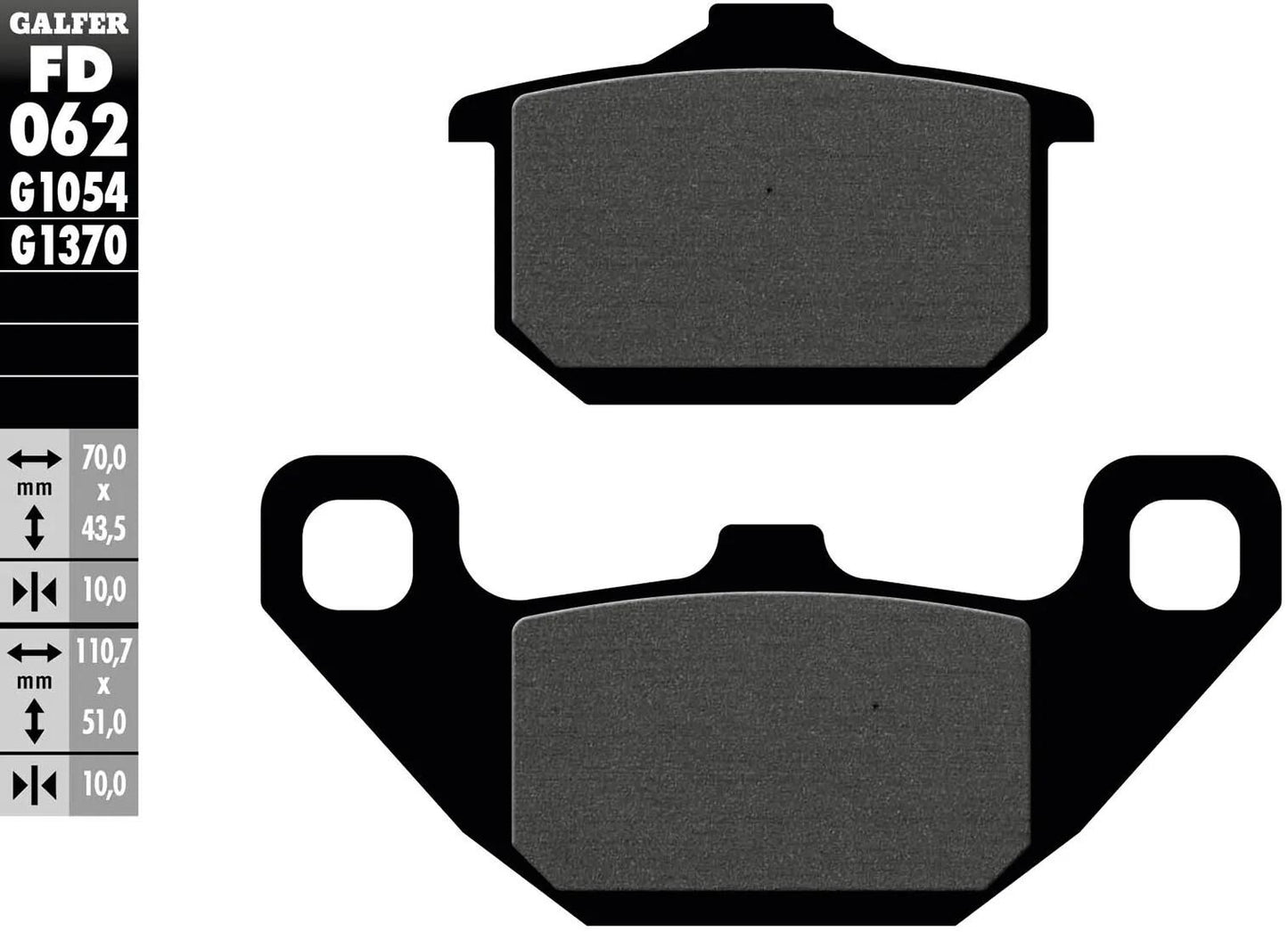 GALFER bremsbelag fd062 brake pad fd062 g1054 organic