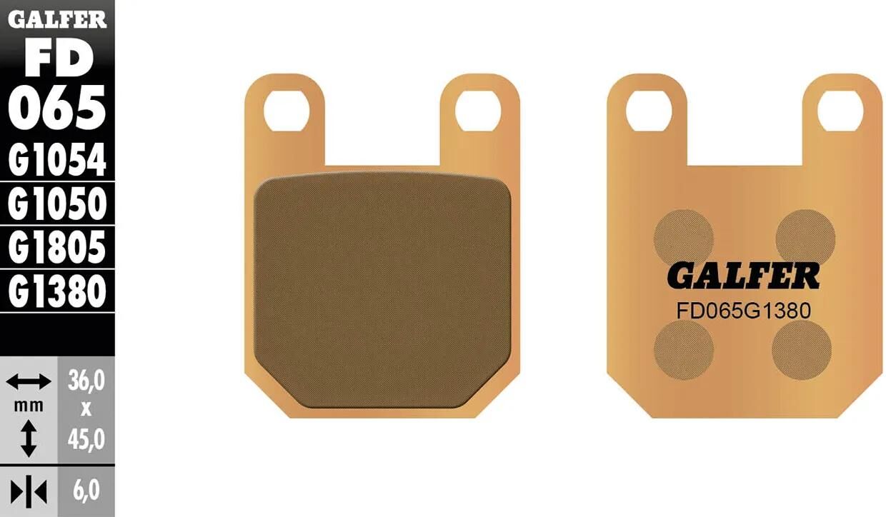 GALFER bremsbelag fd065 brake pad fd065 g1380 sintered metal