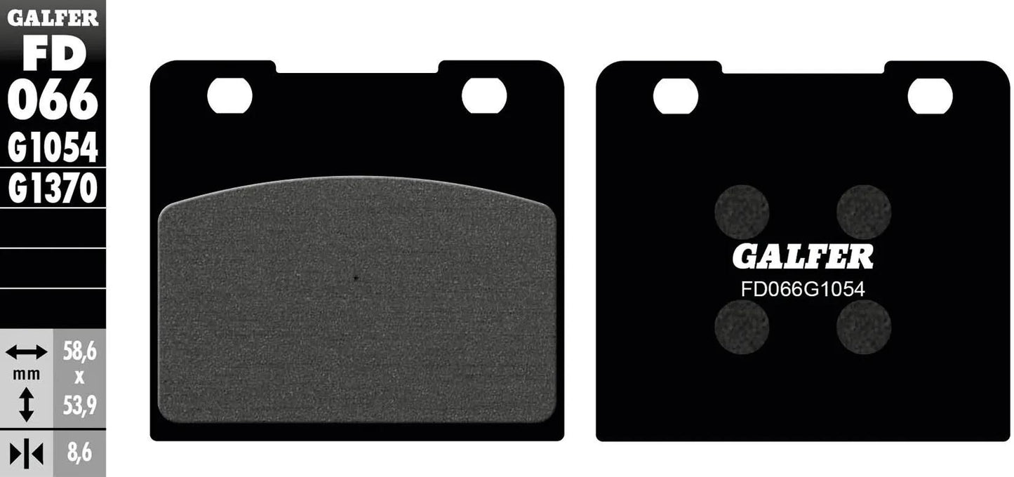 GALFER bremsbelag fd066 brake pad fd066 g1054 organic