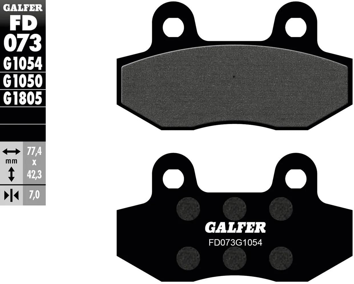 GALFER bremsbelag fd073 brake pad fd 073 g1054 organic