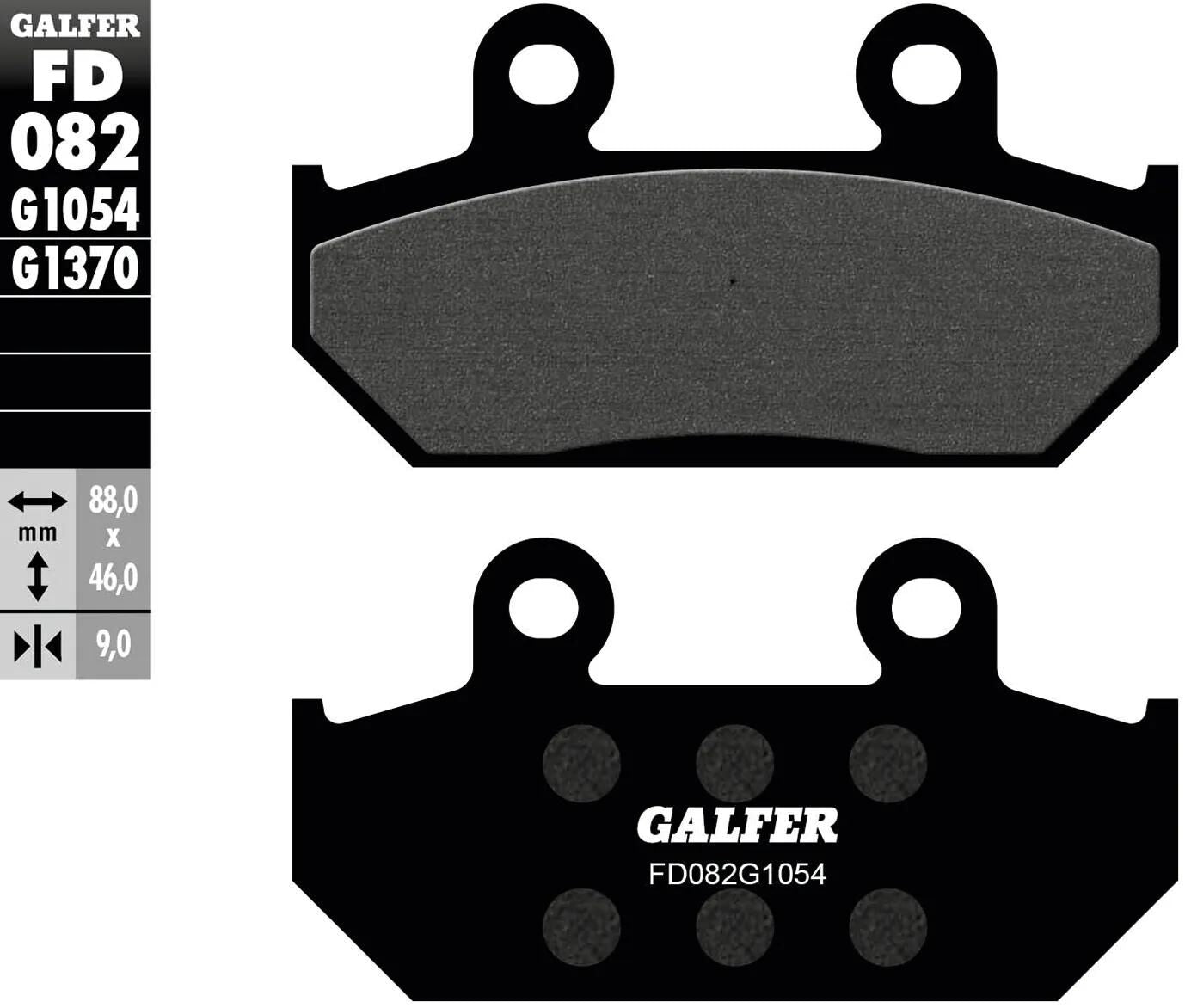 GALFER bremsbelag fd082 brake pad fd082 g1054 organic
