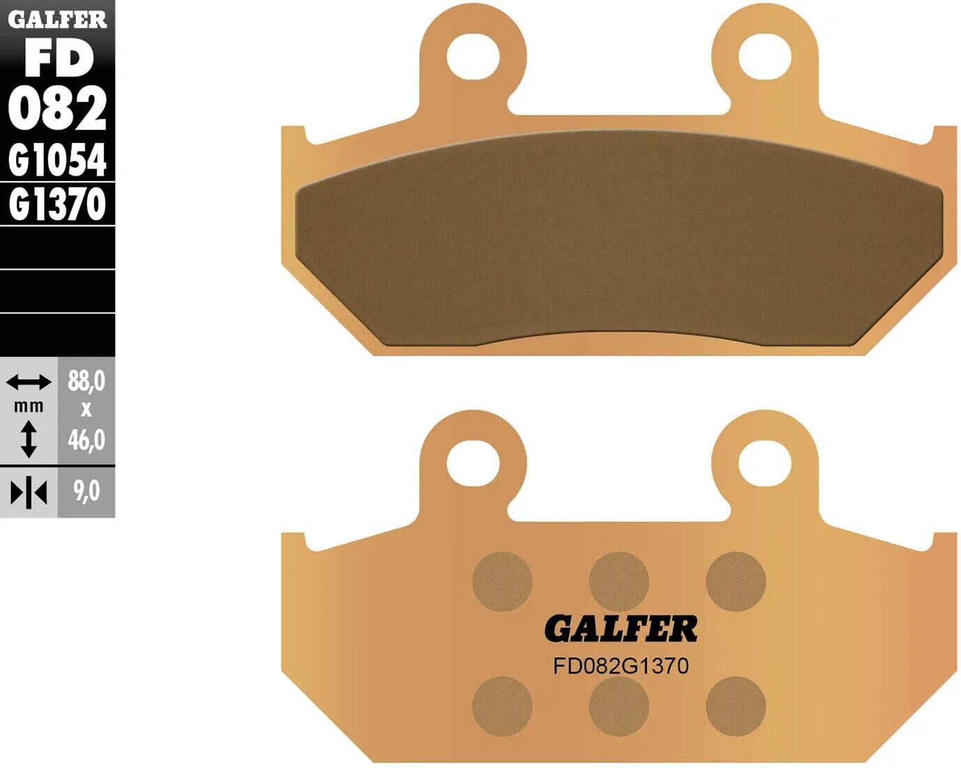 GALFER bremsbelag fd082 brake pad fd082 g1370 sintered metal
