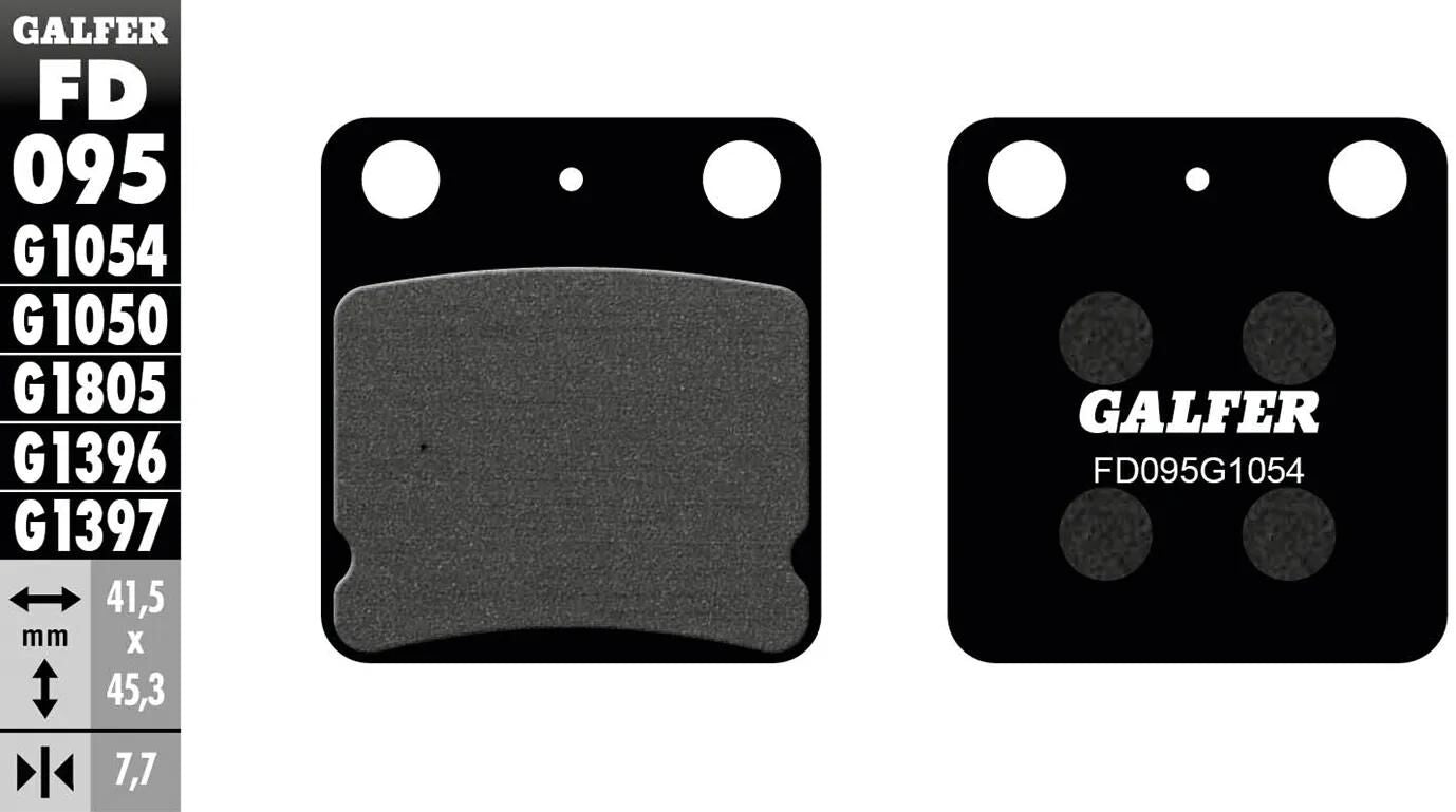 GALFER bremsbelag fd095 brake pad fd095 g1054 organic