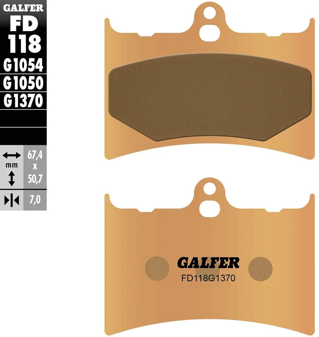 GALFER bremsbelag fd118 brake pad fd118 g1370 sintered metal