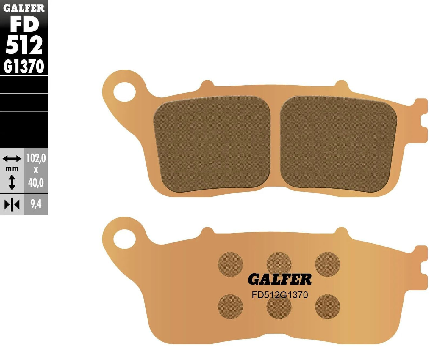 GALFER bremsbelag fd512 brake pad fd512 g1370 sint.metal street