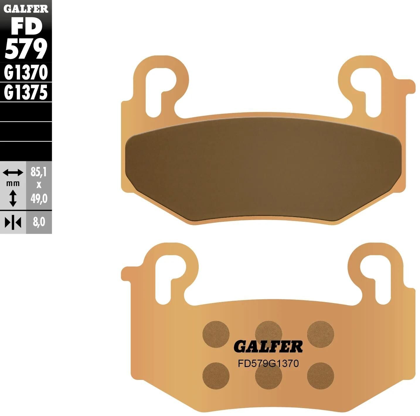 GALFER bremsbelag fd579 brake pads sinter fd579 g1370