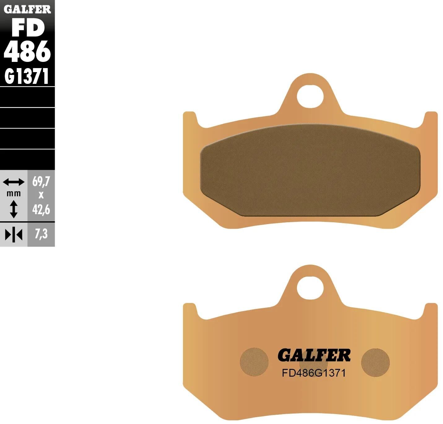 GALFER bremsbelag fd486 brake pads sinter fd486 g1371