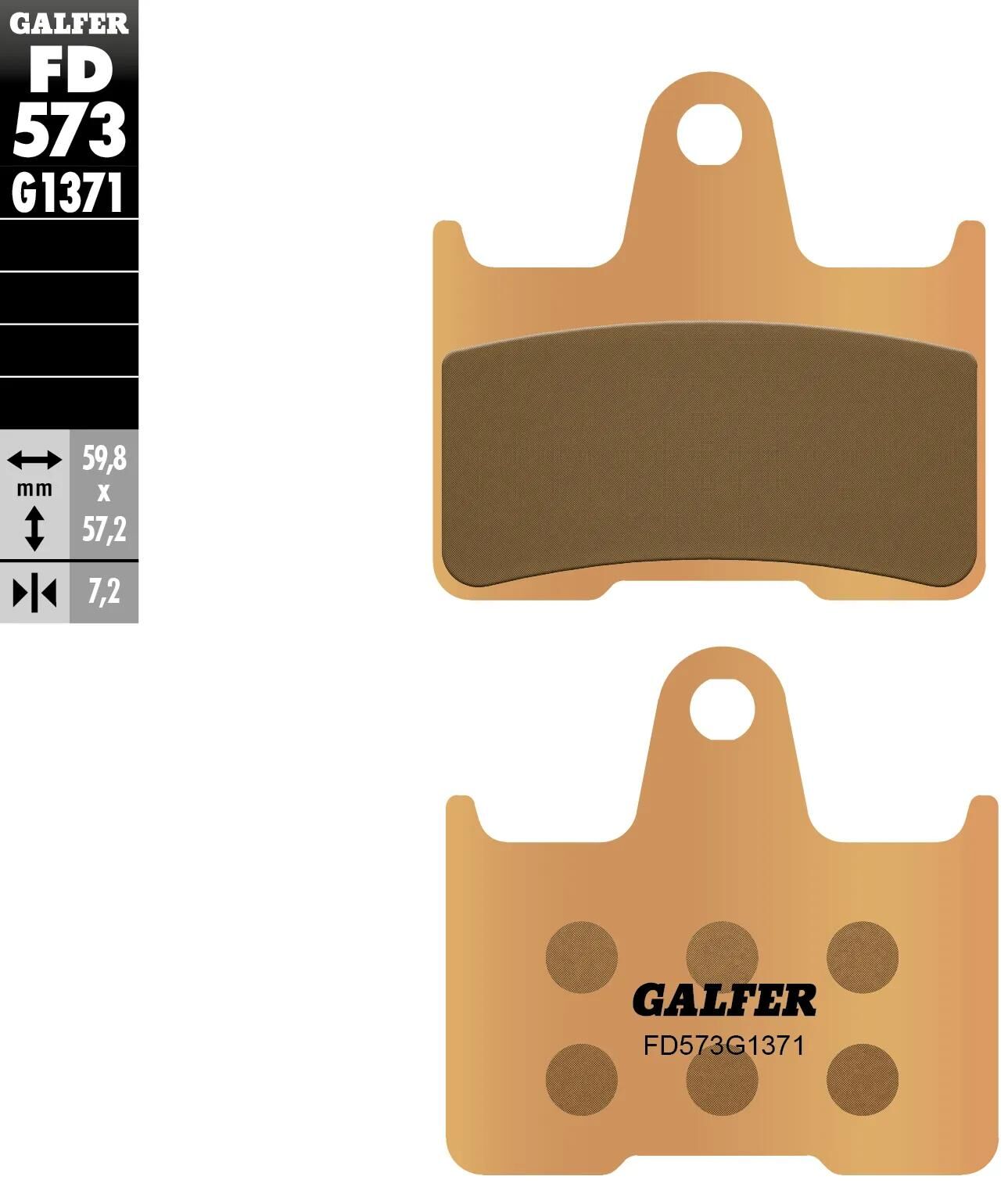 GALFER bremsbelag fd573 brake pads sinter fd573 g1371
