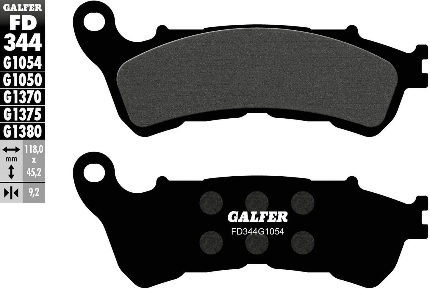 GALFER bremsbelag fd344 brake pad fd344 g1054 organic standard