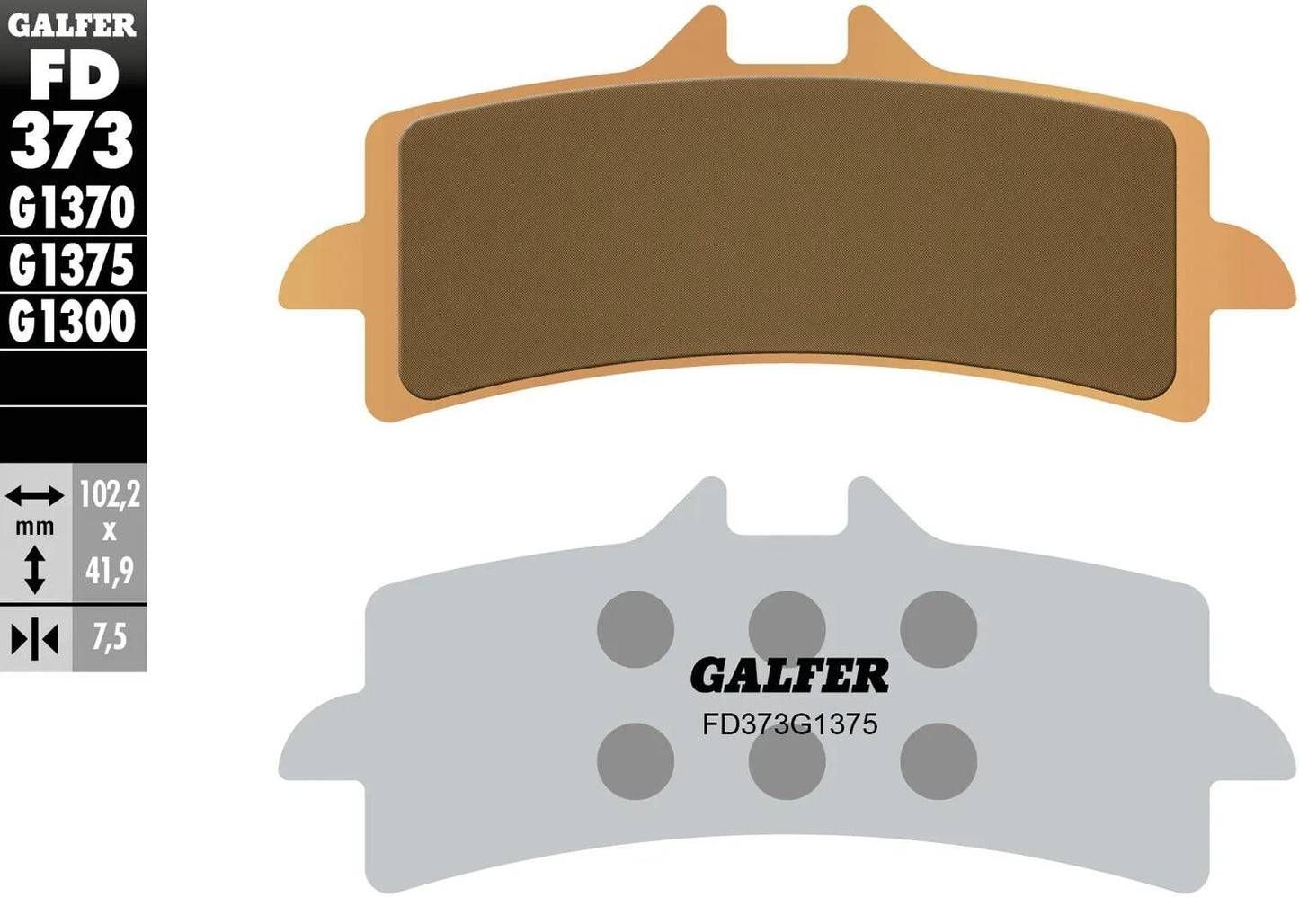 GALFER bremsbelag fd373 brake pad fd373 g1375 sint.metal str. sp.