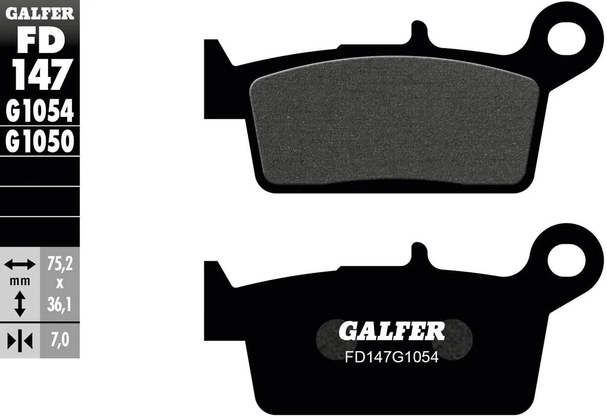GALFER bremsbelag fd147 brake pad fd147 g1054 organic