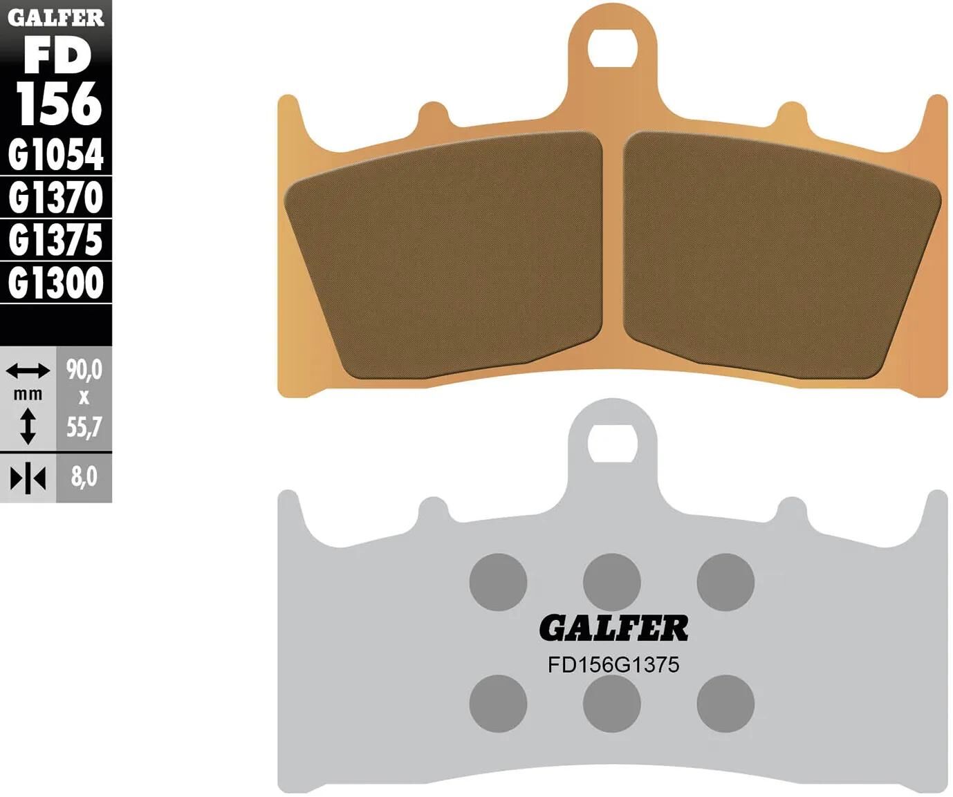 GALFER bremsbelag fd156 brake pad fd156 g1375 sintered metal