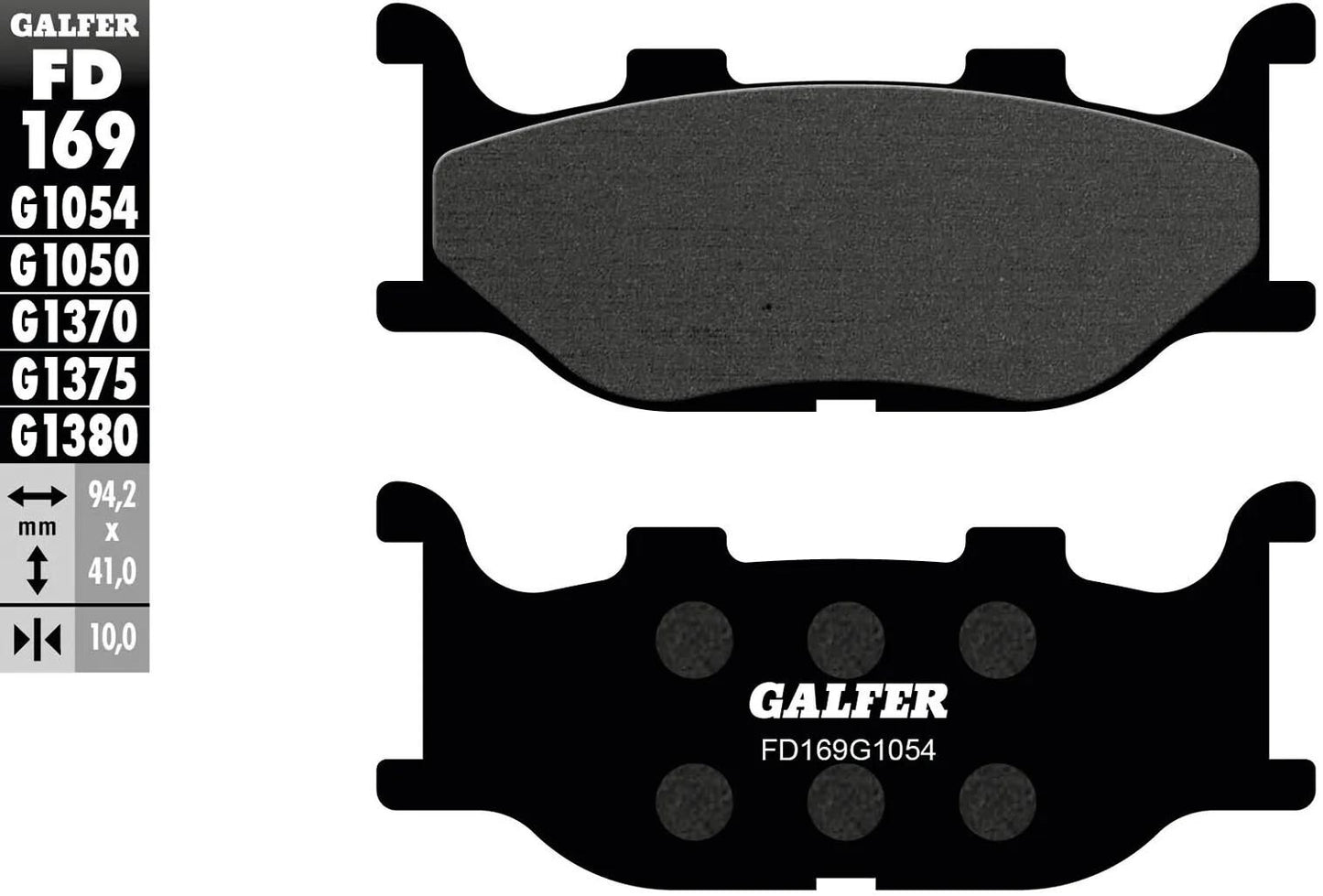 GALFER bremsbelag fd169 brake pad fd169 g1054 organic