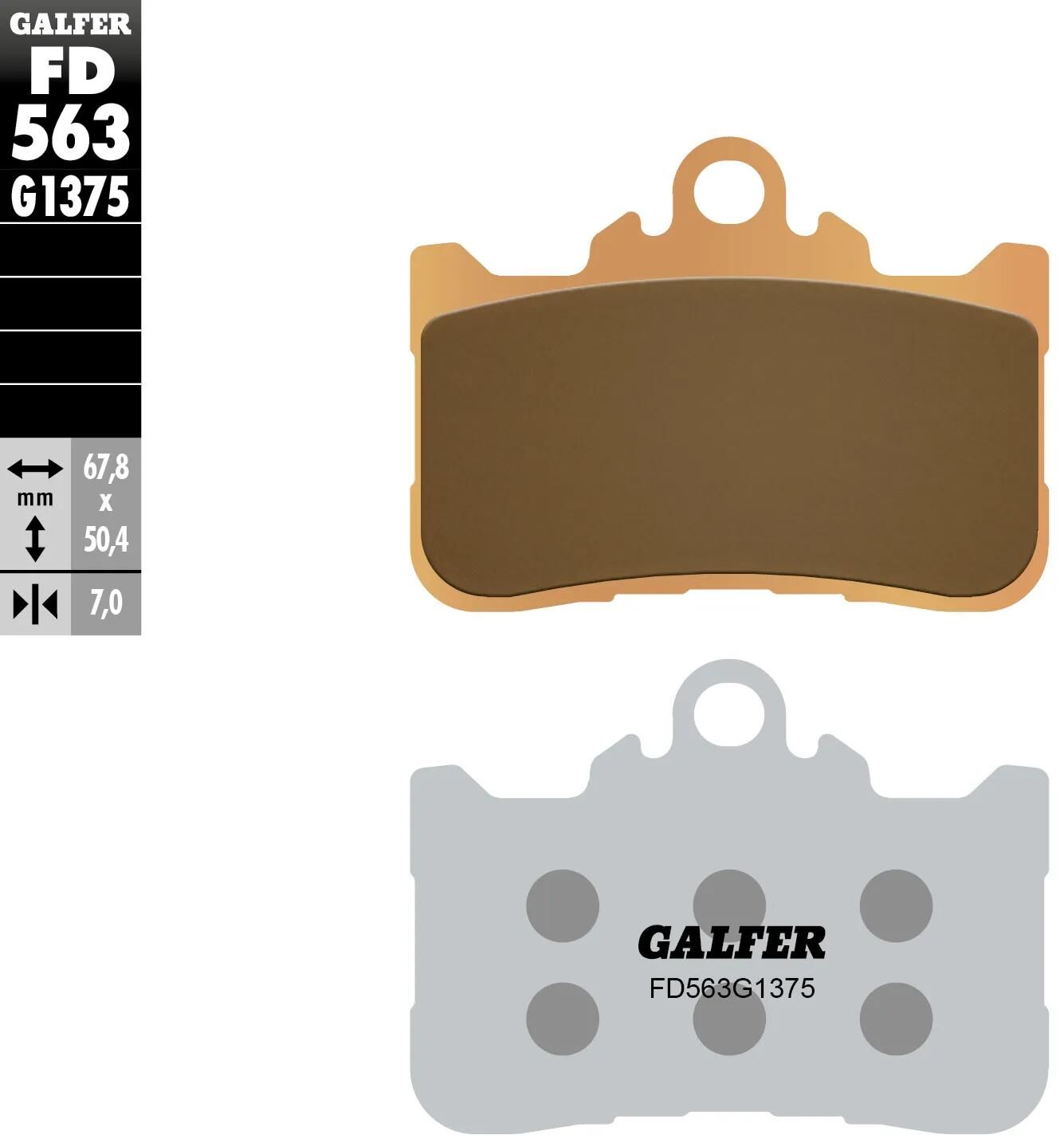 GALFER bremsbelag fd563 brake pads sinter fd563 g1375
