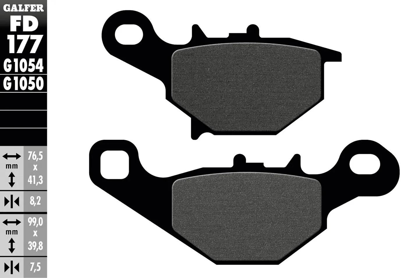 GALFER bremsbelag fd177 brake pad fd177 g1054 organic