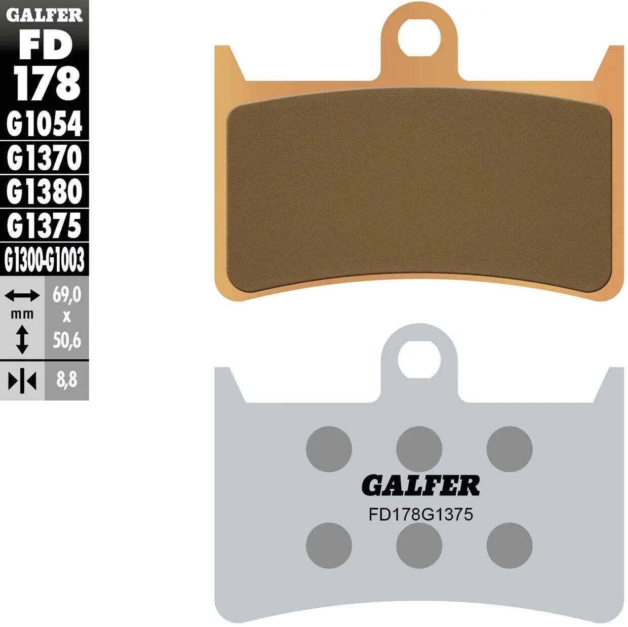 GALFER bremsbelag fd178 brake pads sinter fd178 g1375