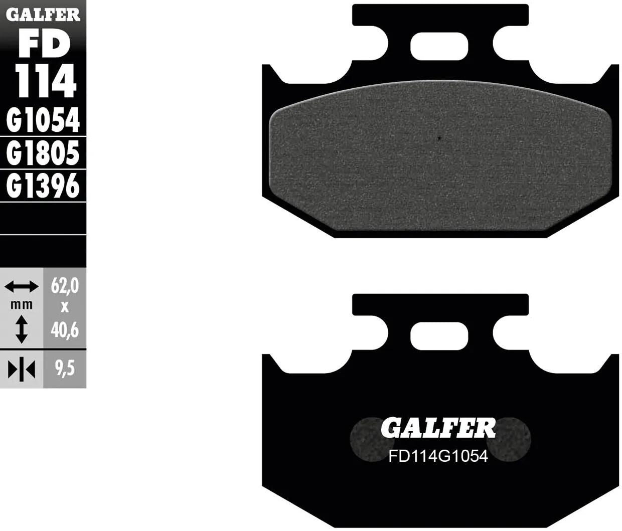 GALFER bremsbelag fd114 brake pad fd114 g1054 organic