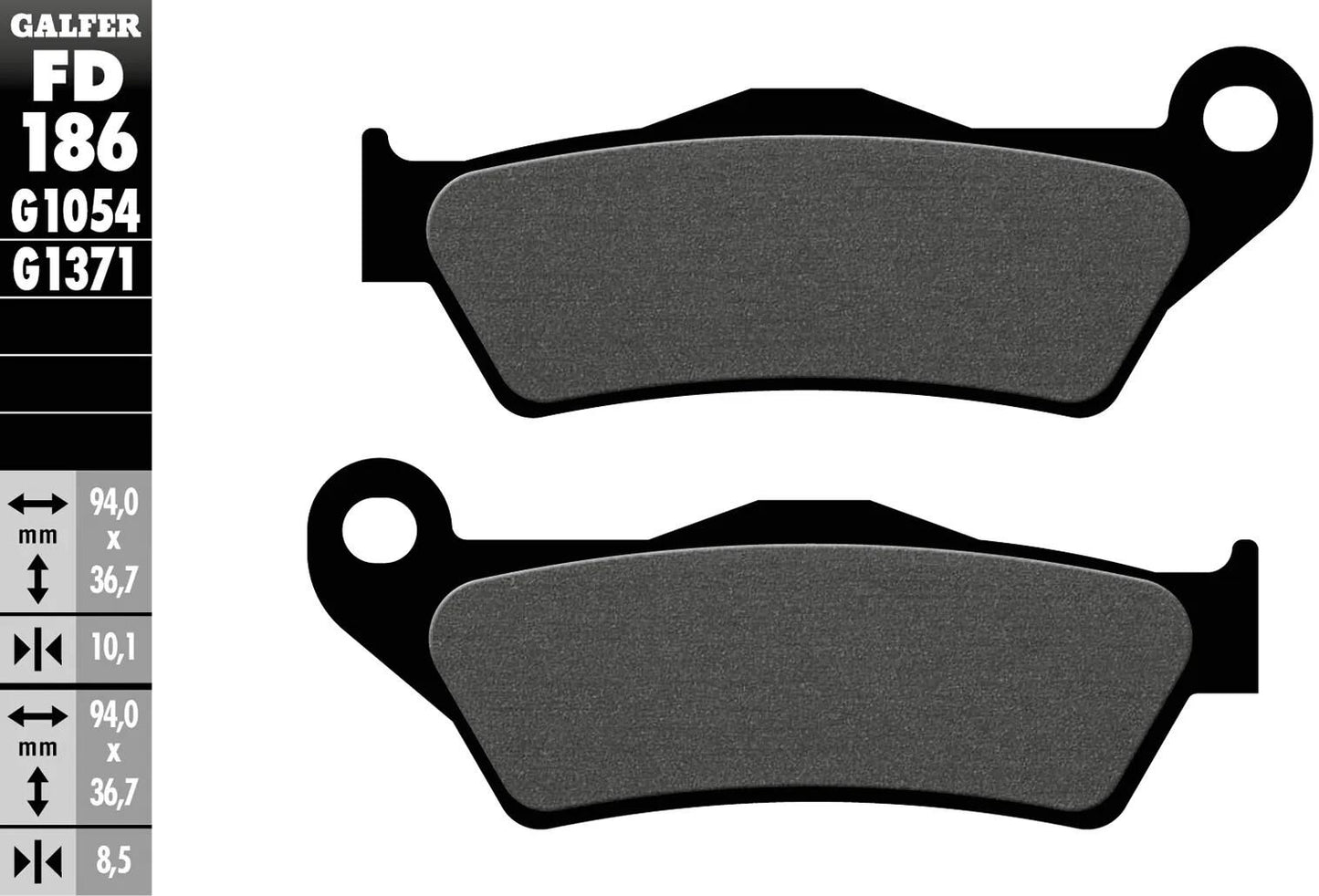 GALFER bremsbelag fd186 brake pad fd186 g1054 organic
