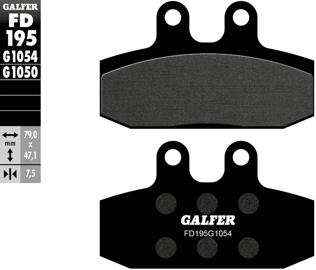 GALFER bremsbelag fd195 brake pad fd195 g1054 organic standard