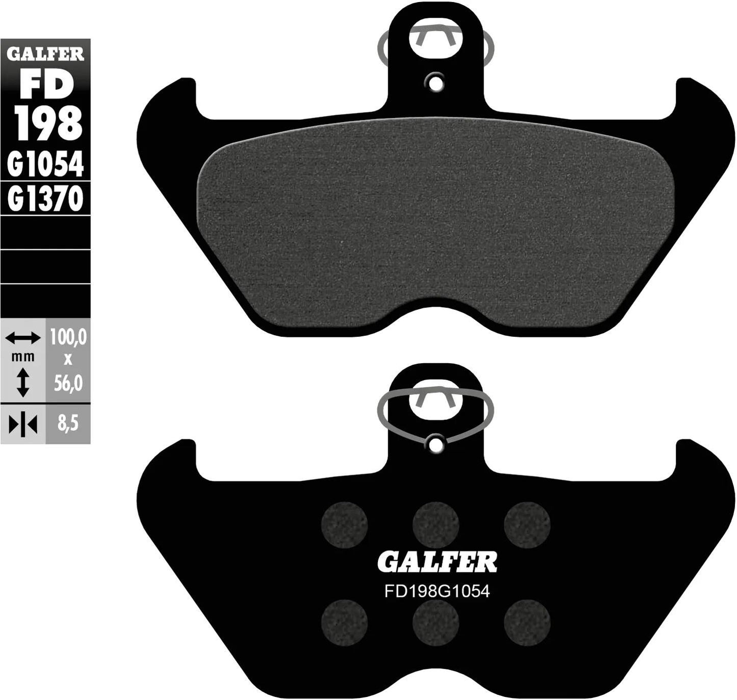 GALFER bremsbelag fd198 brake pad fd198 g1054 organic